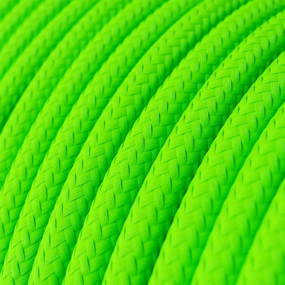 Textilkabel rund 3x0,75mm² neongrün glänzend