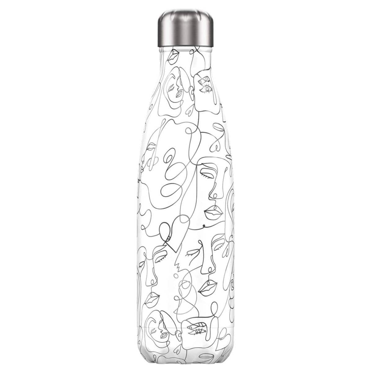 Chilly´s Trinkflasche 500ml Line Art Faces
