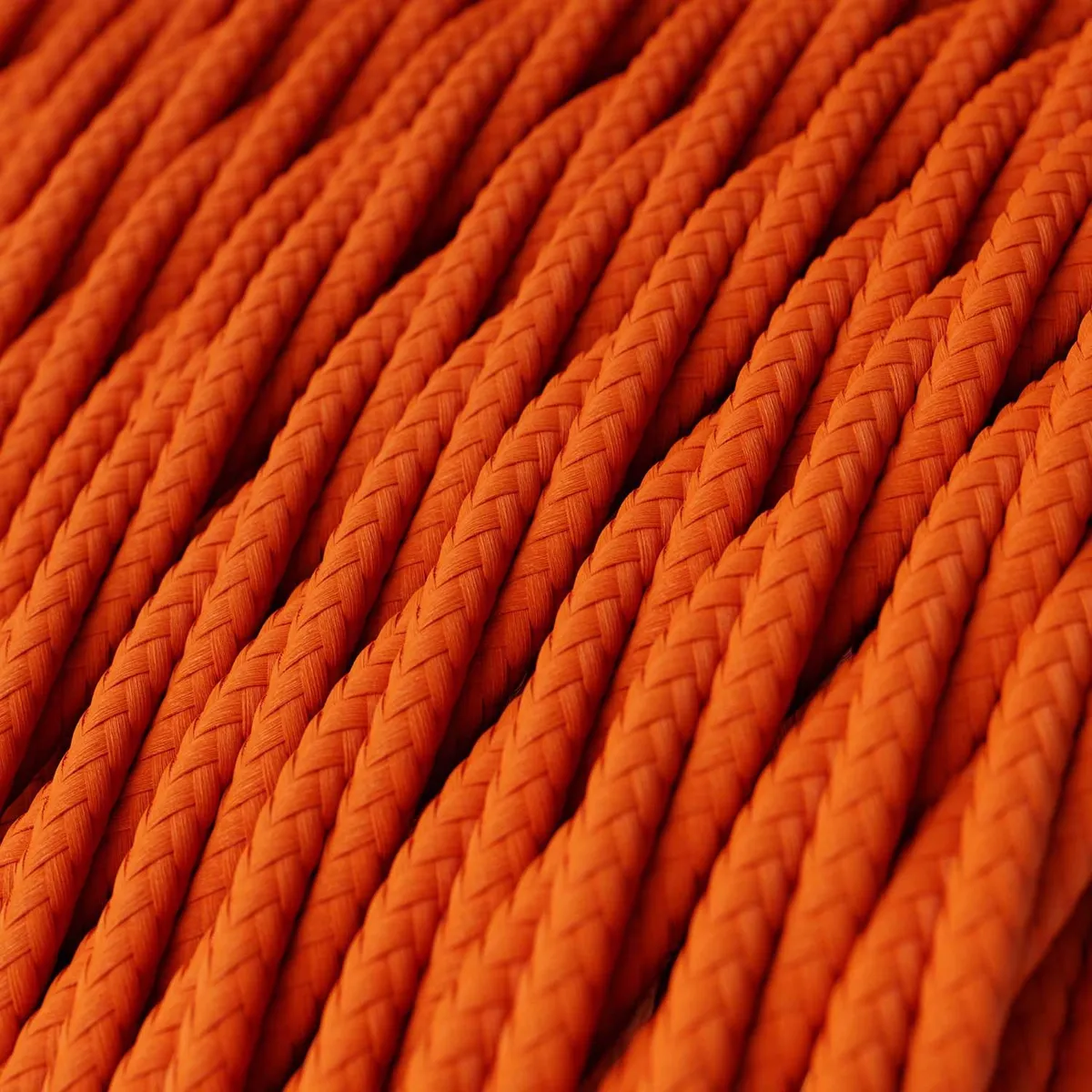 Textilkabel 3x0,75mm² Textil-Seideneffekt geflochten orange