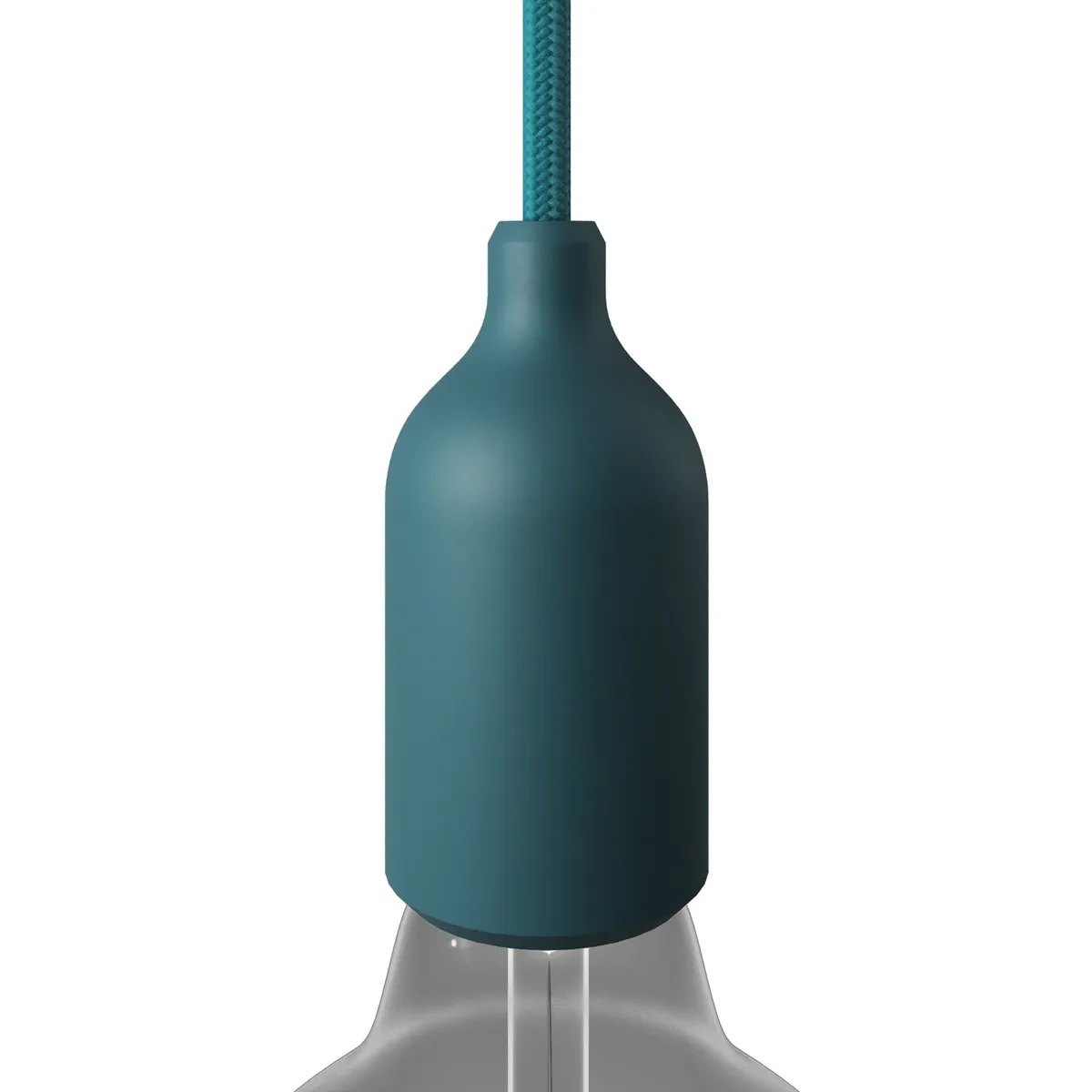 Lampenfassung aus Silikon E27 petrol