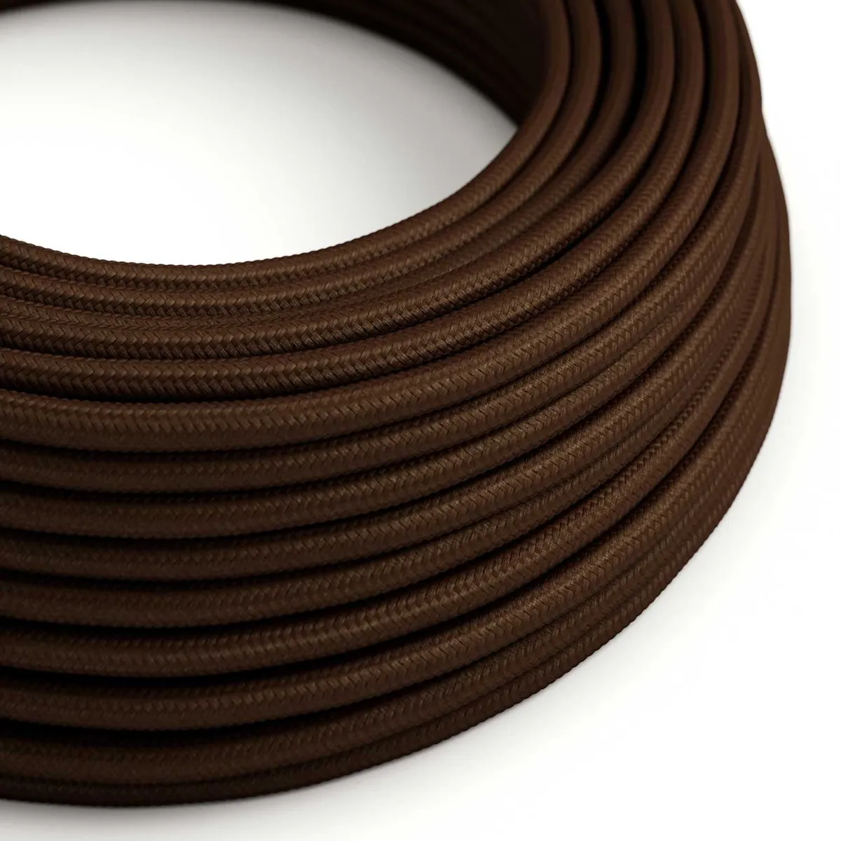 Textilkabel 3x0,75mm² Glänzendes braunes Textilkabel Marrone