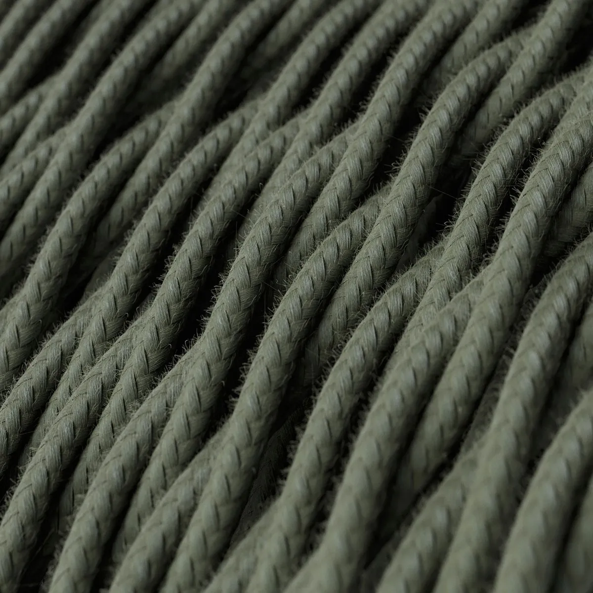 Textilkabel 3x0,75mm² Baumwolle geflochten grüngelb