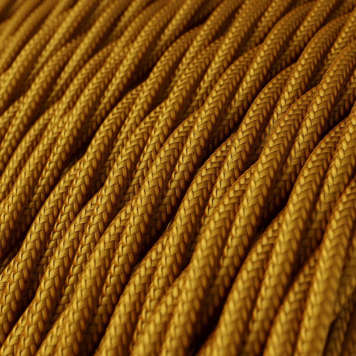 Textilkabel 3x0,75mm² Textil-Seideneffekt geflochten gold