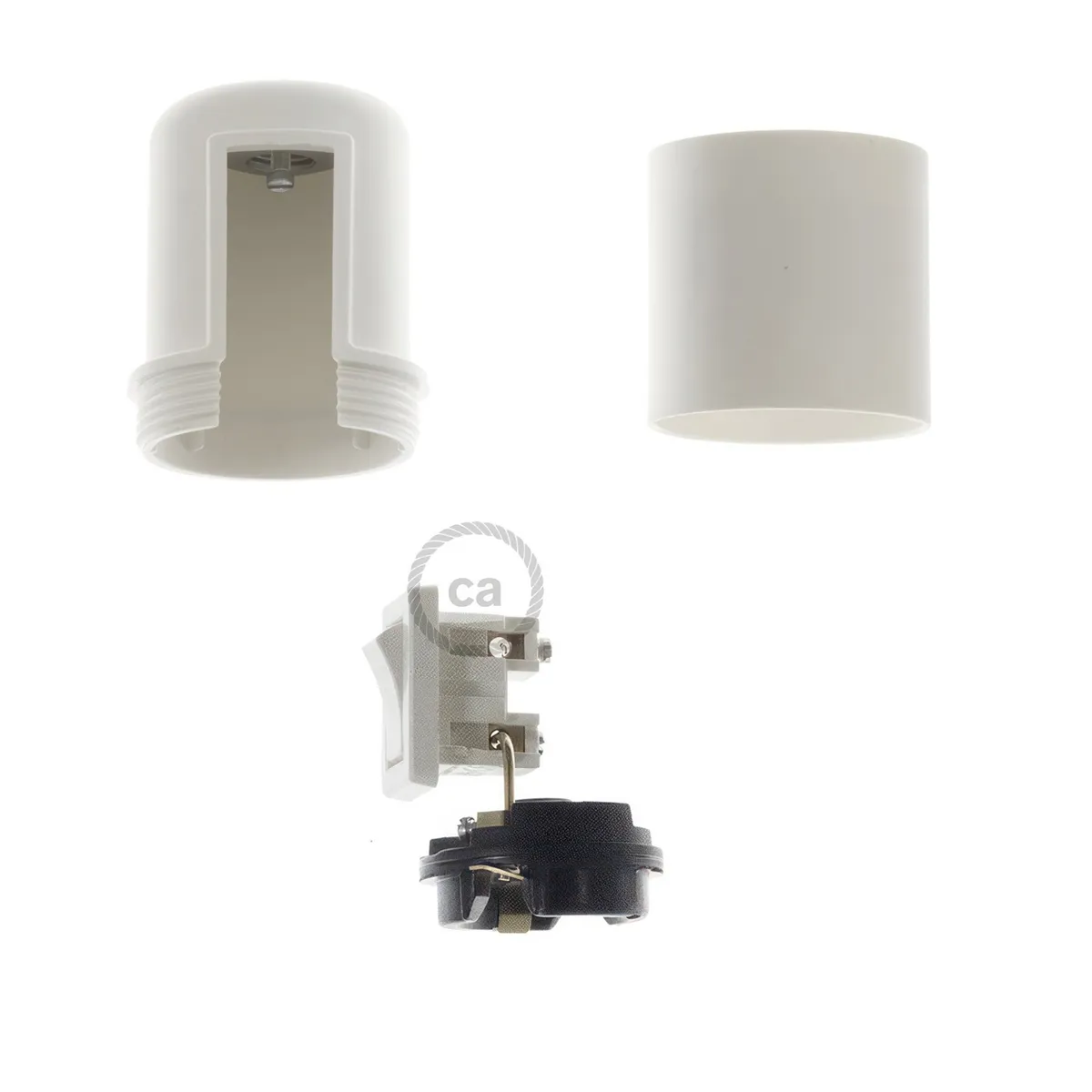 Lampenfassung Thermoplastisch E27 Weiß
