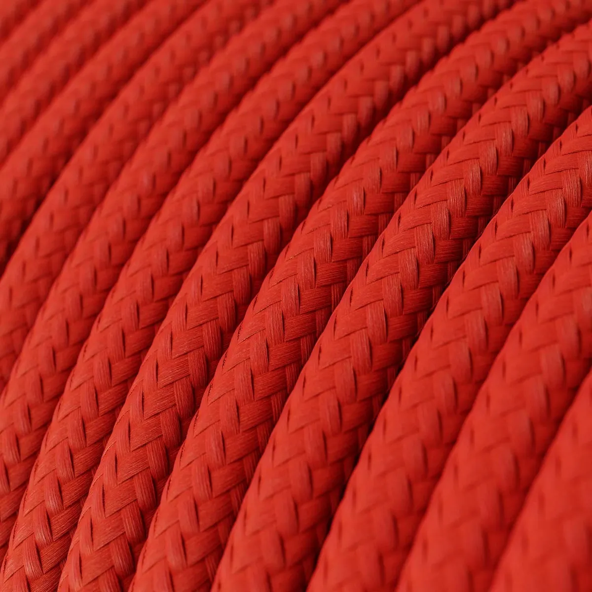 Textilkabel 3x0,75mm² Textil-Seideneffekt rot