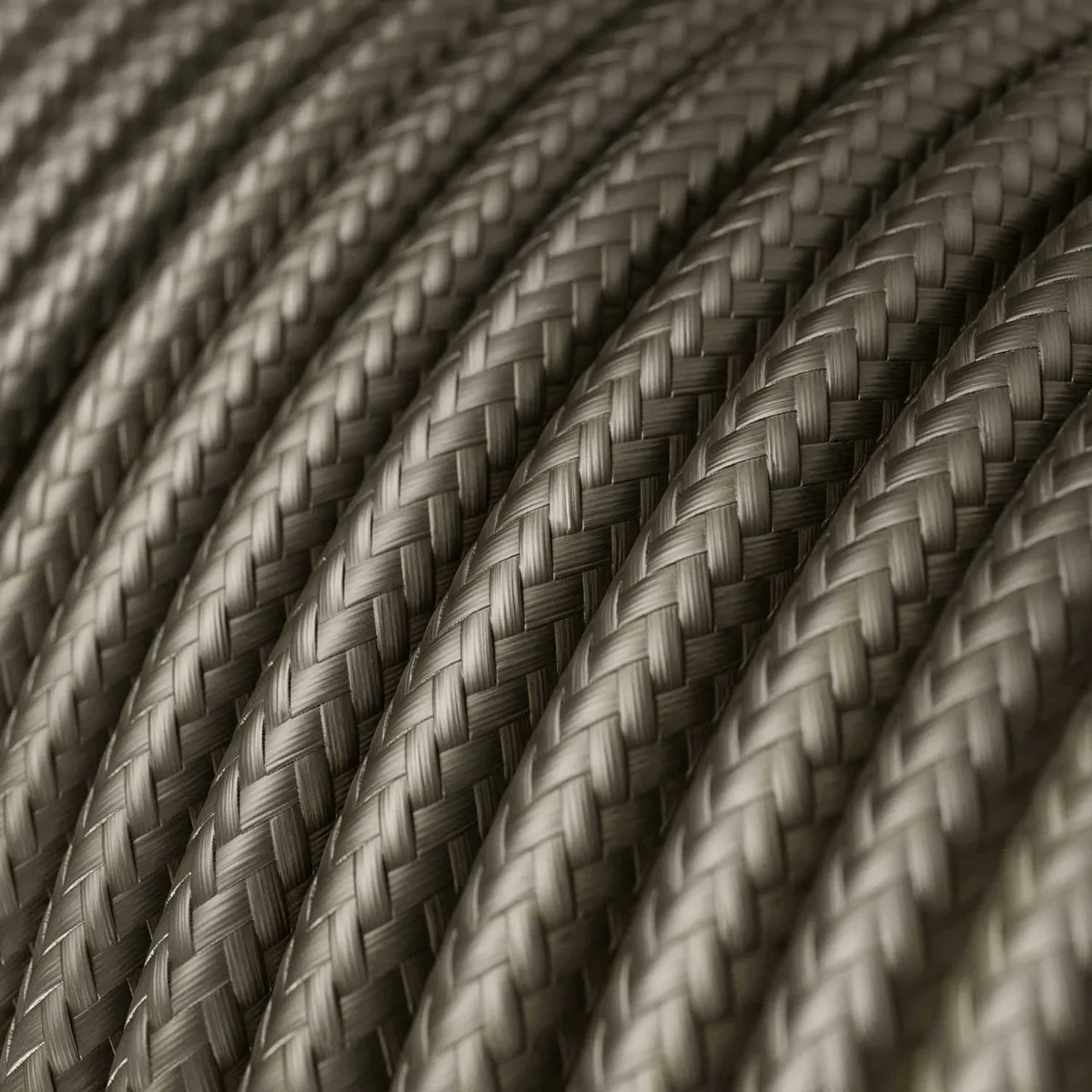 Textilkabel 3x0,75mm² Textil-Seideneffekt dunkelgrau
