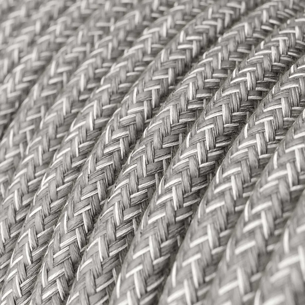 Textilkabel 3x0,75mm² natürliches Leinen grau