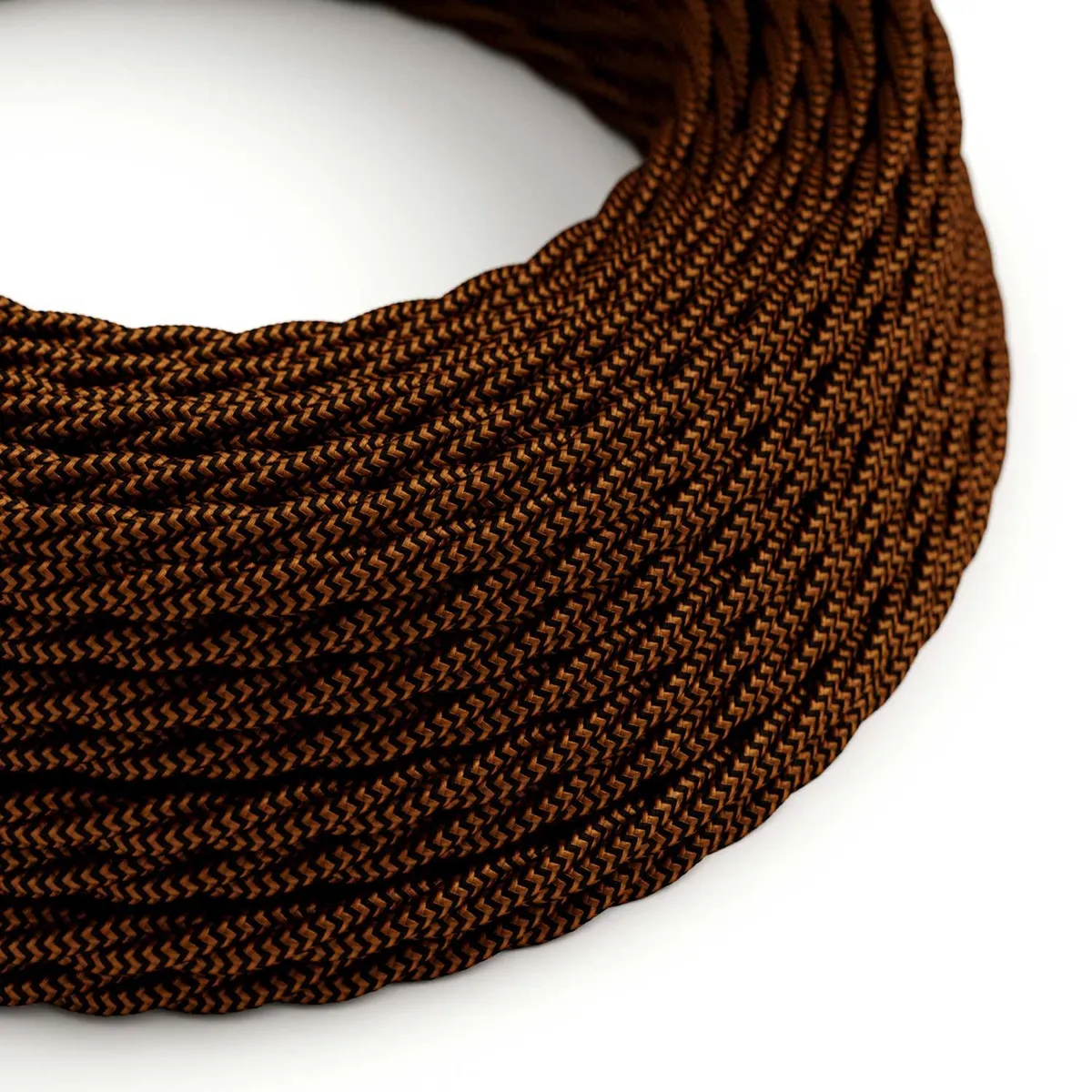 Textilkabel 3x0,75mm² Textil-Seideneffekt geflochten Pixel whiskey