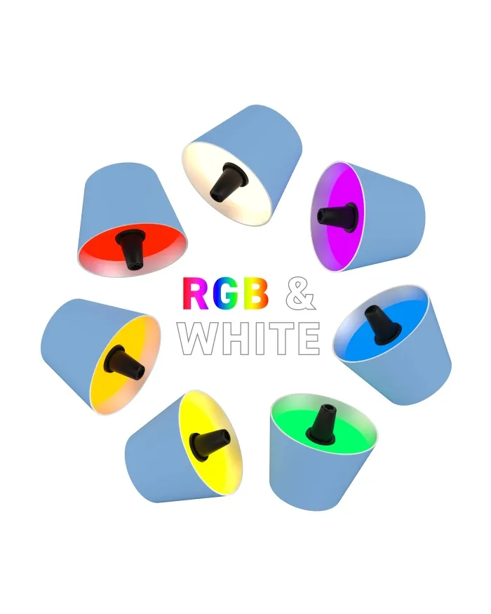 TOP 2.0 - RGB-Akku-Flaschenleuchte blau