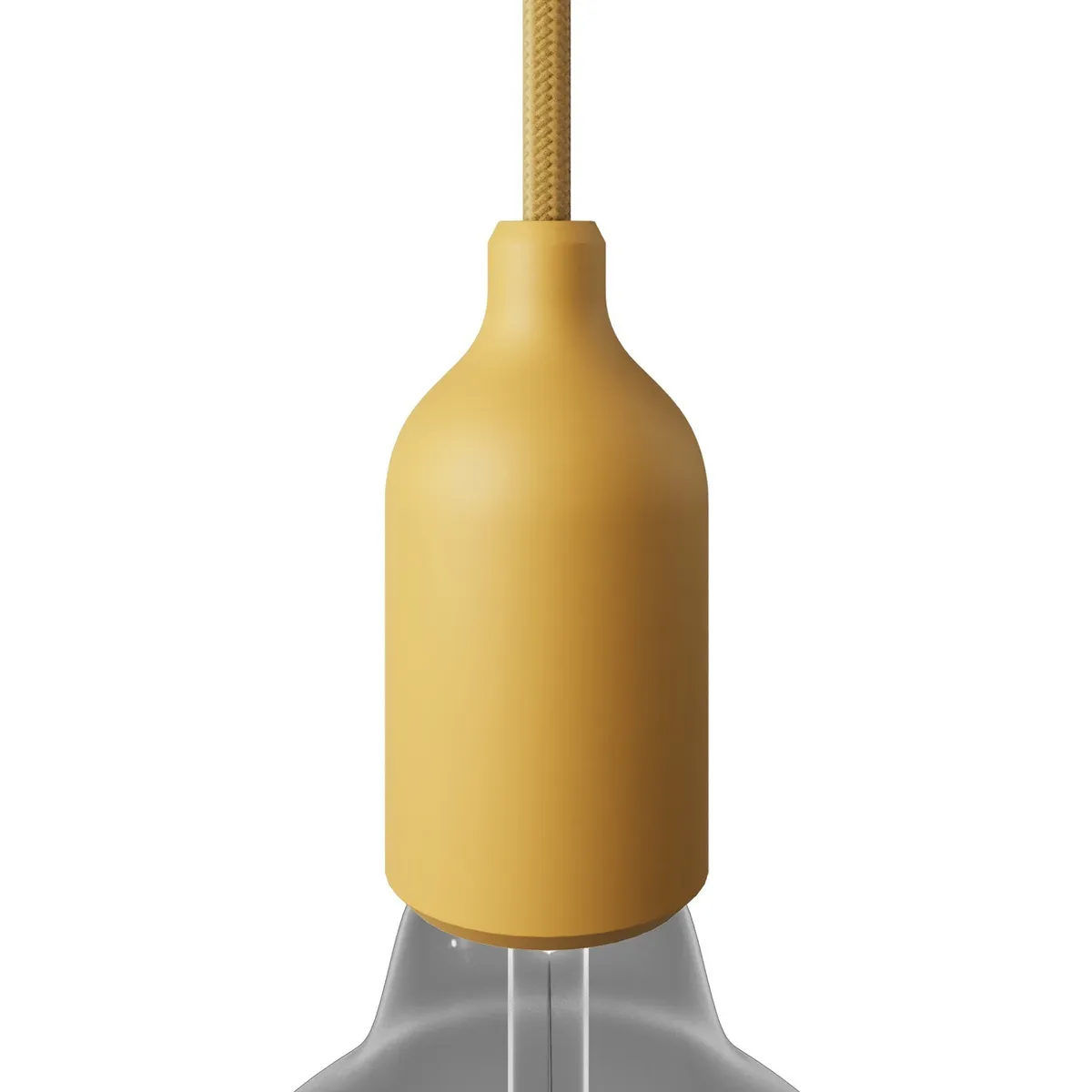 KBS27MU Lampenfassung aus Silikon E27 senfgelb