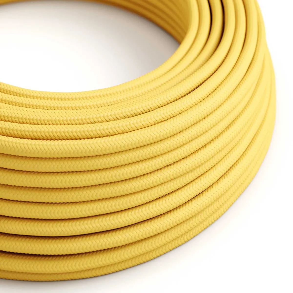 Textilkabel 3x0,75mm² Glänzendes Maisgelbes Stoffkabel