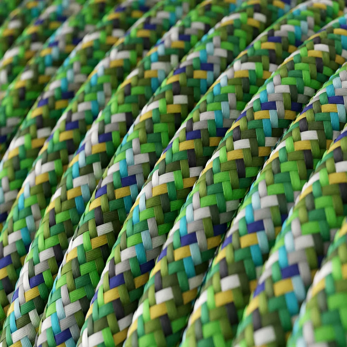 Textilkabel 3x0,75mm² Seideneffekt Pixel grün