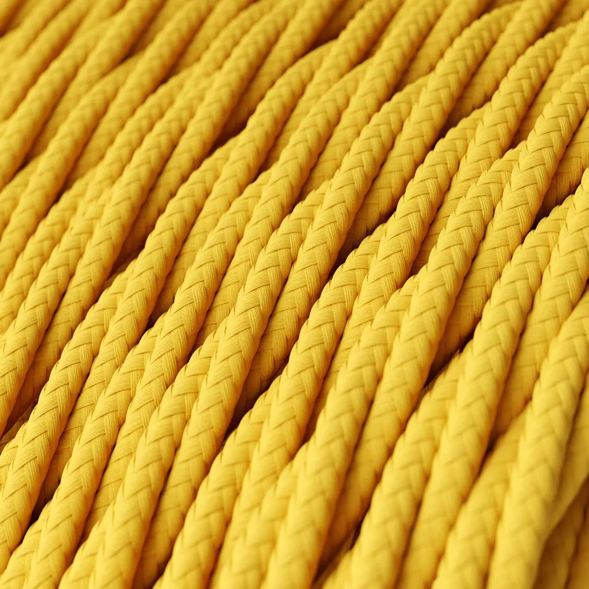 Textilkabel 3x0,75mm² Textil-Seideneffekt geflochten gelb