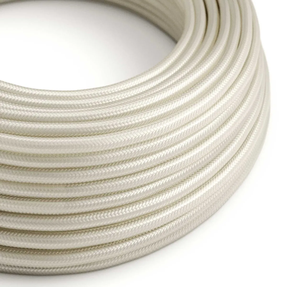 Textilkabel 3x0,75mm² Glänzendes Perlweiß