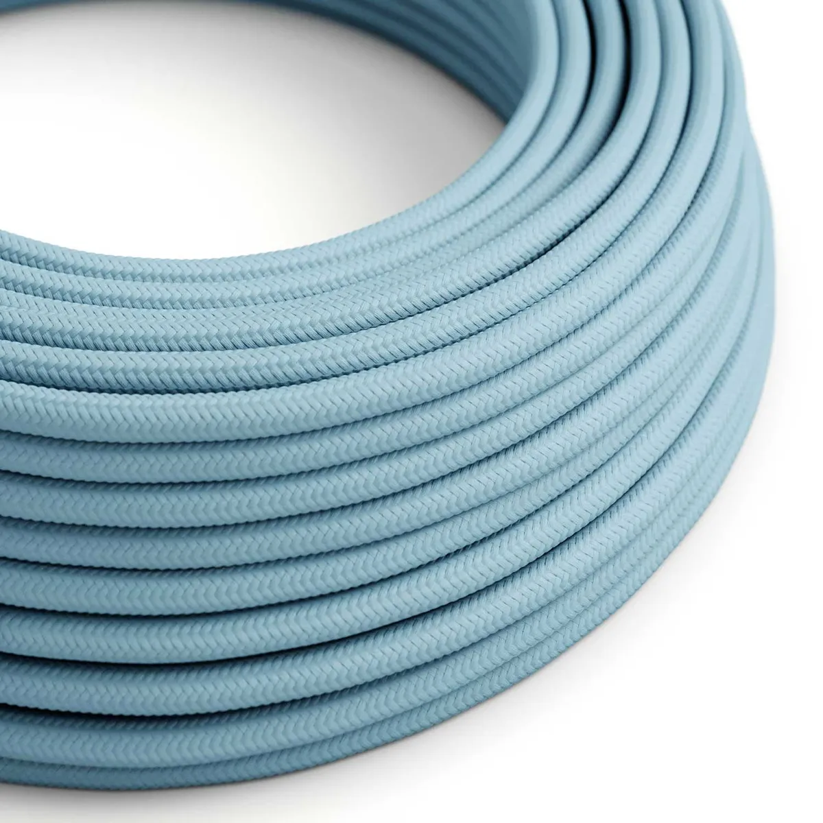Textilkabel 3x0,75mm² Gefärbtes Elektrokabel Babyblau