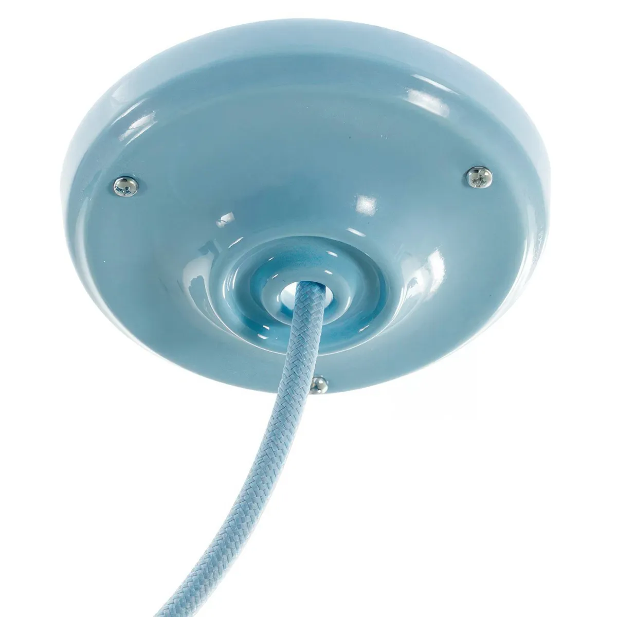 Lampenbaldachin Porzellan Hellblau