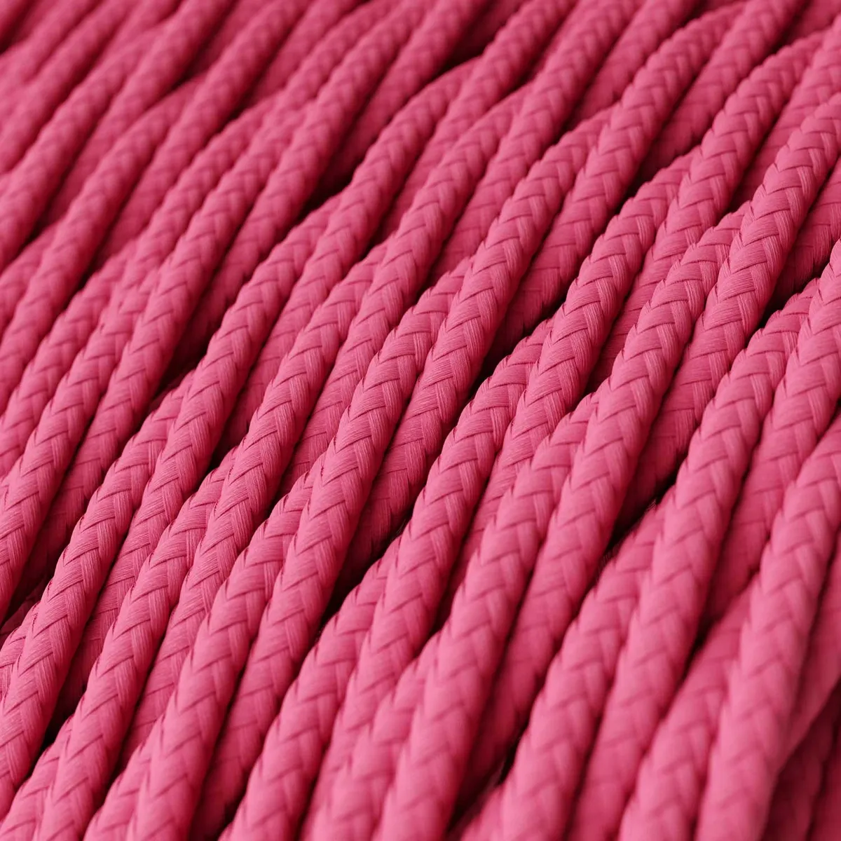 Textilkabel 3x0,75mm² Textil-Seideneffekt geflochten fuchsia