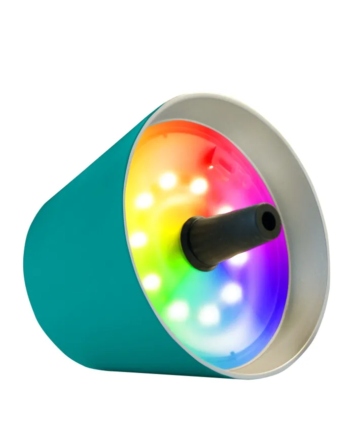 TOP 2.0 - RGB-Akku-Flaschenleuchte türkis