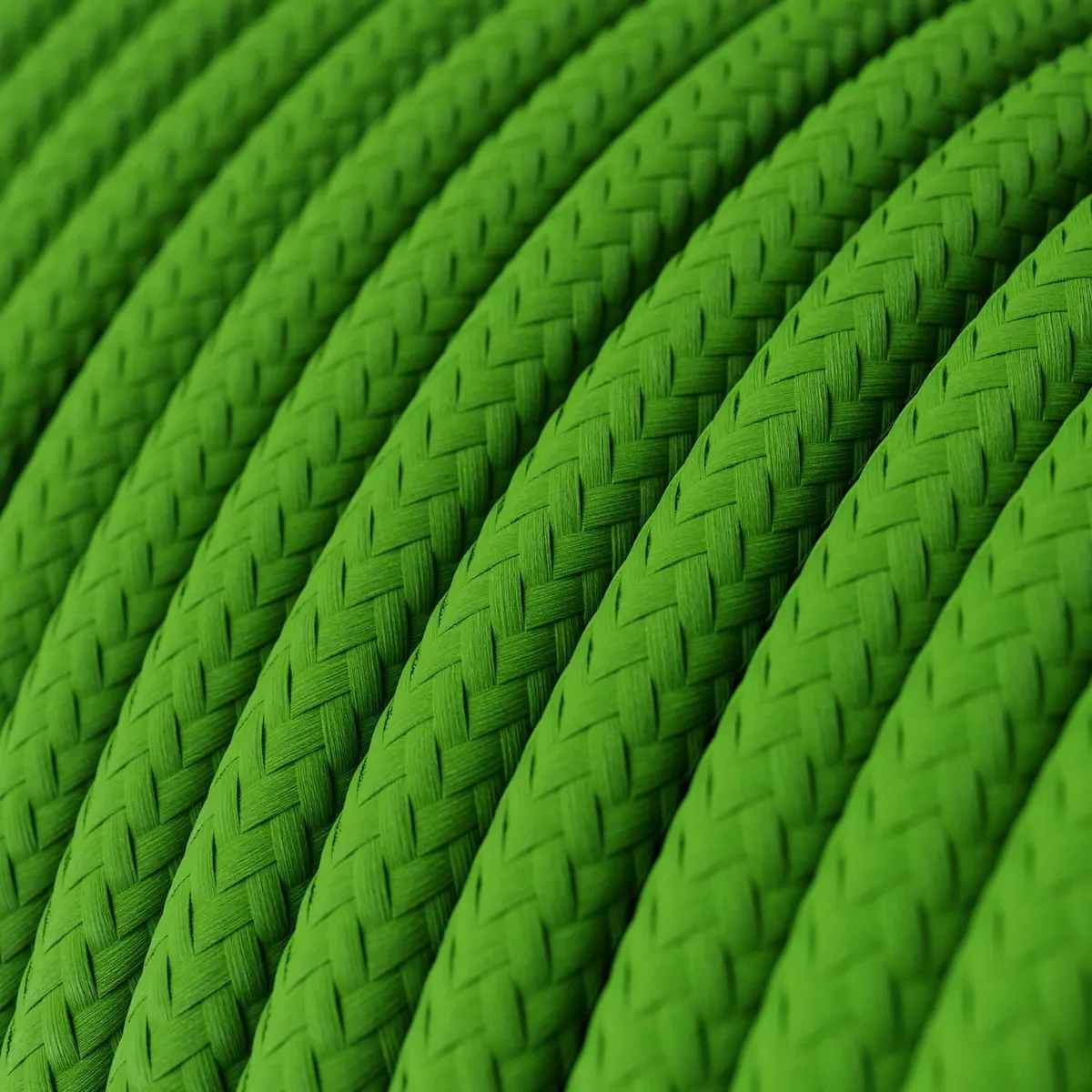 Textilkabel 3x0,75mm² Textil-Seideneffekt limegrün