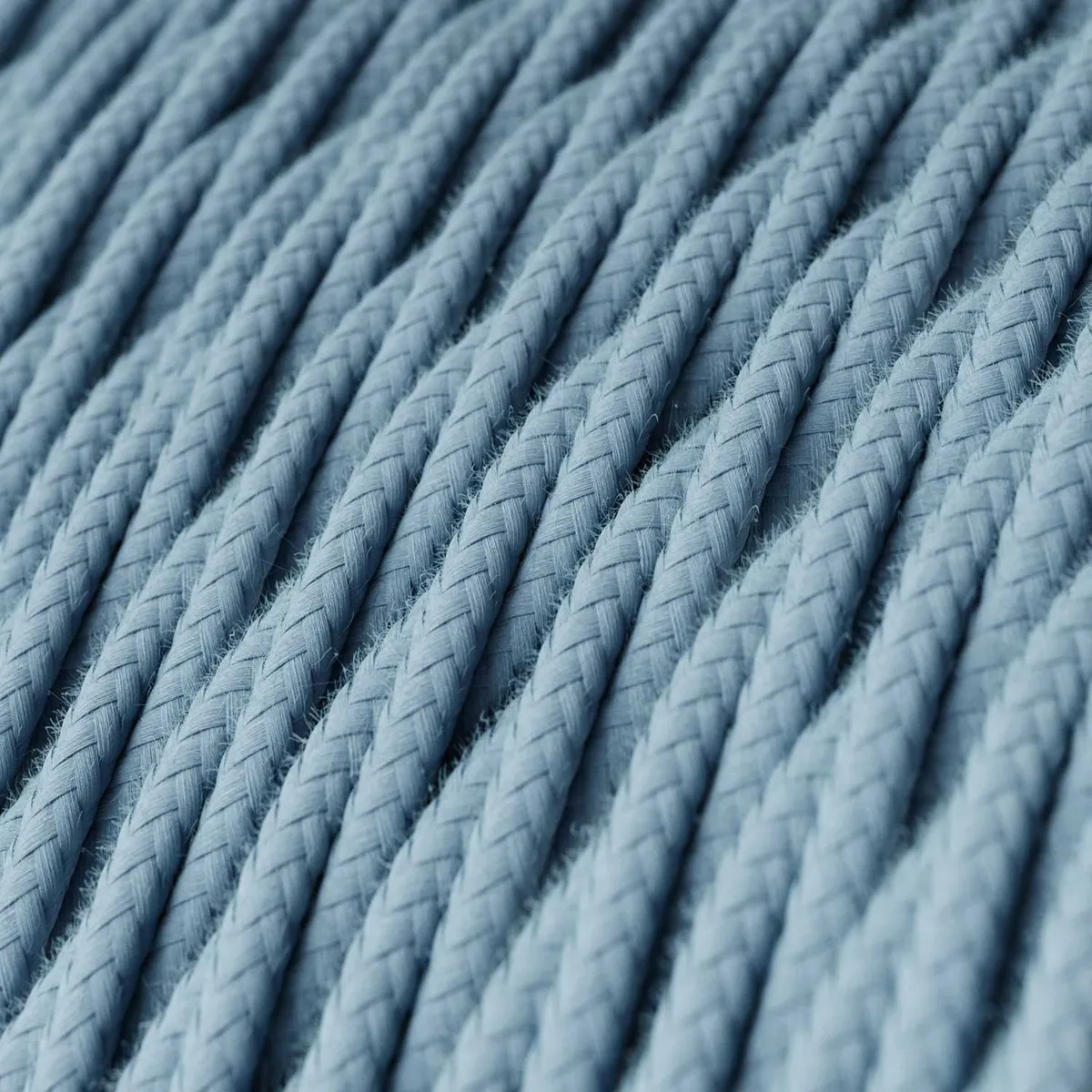 Textilkabel 3x0,75mm² Geflochtenes Baumwollkabel Ozeanblau