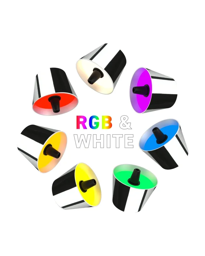TOP 2.0 - RGB-Akku-Flaschenleuchte chrom