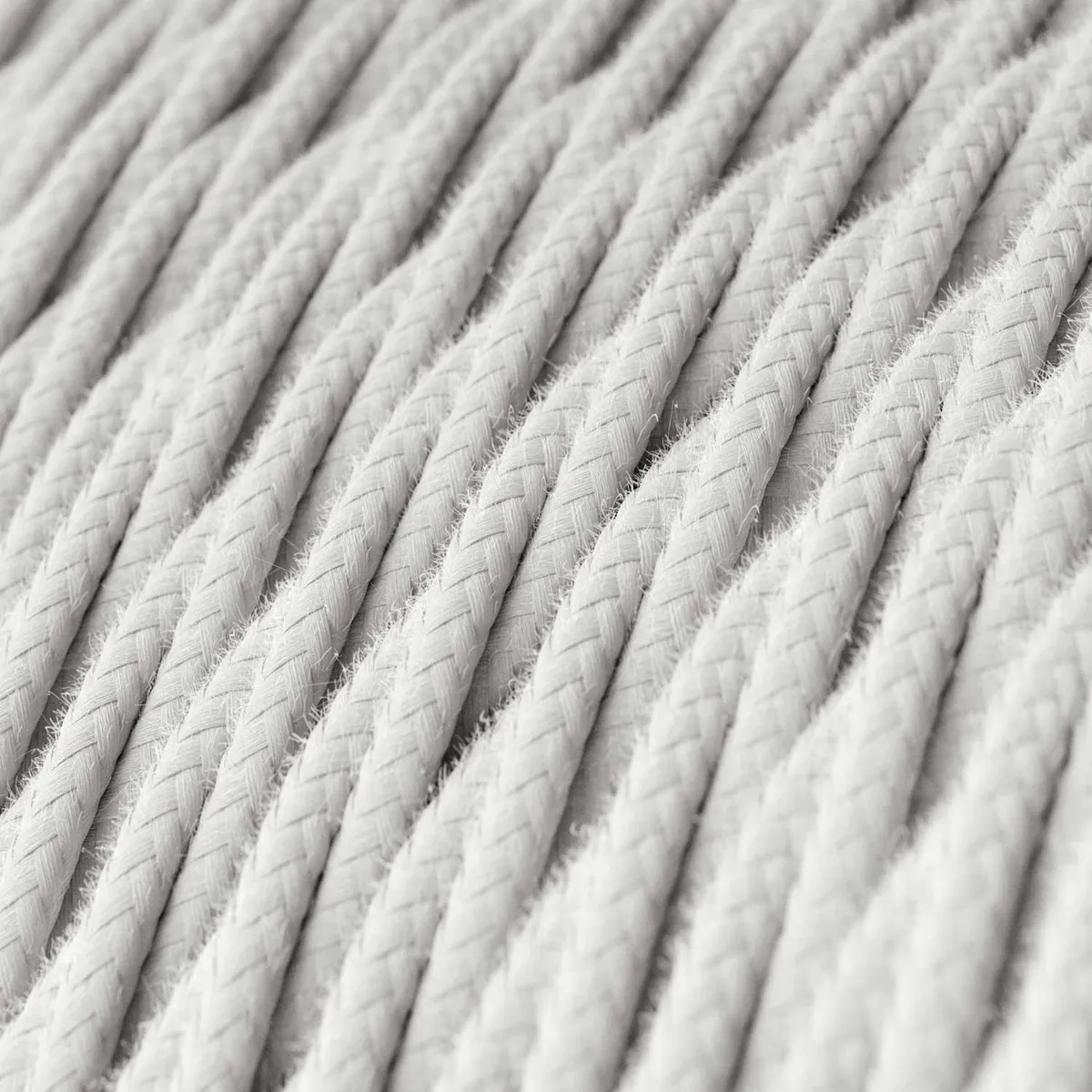Textilkabel 3x0,75mm² Baumwolle geflochten weiß
