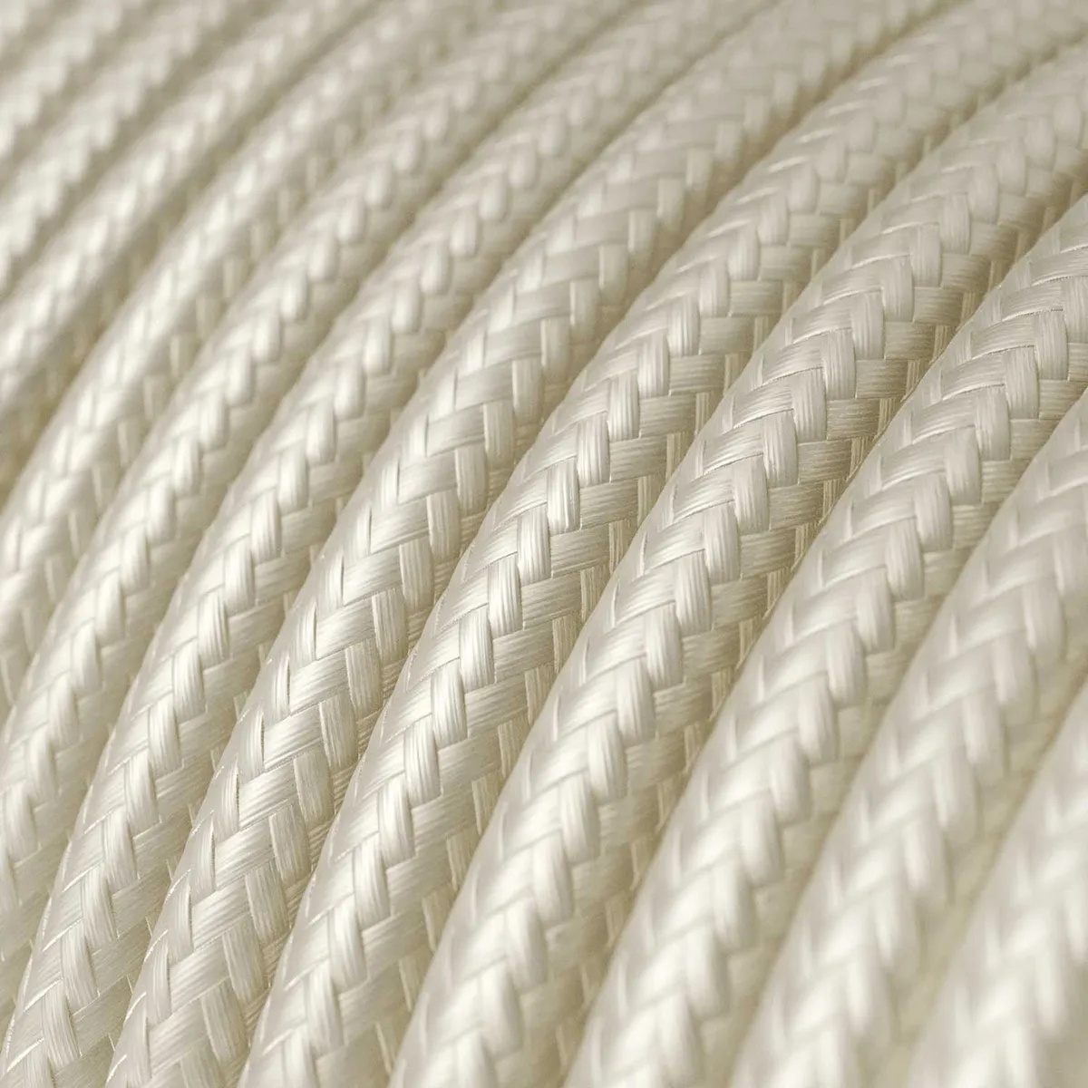 Textilkabel 3x0,75mm² Glänzendes Perlweiß