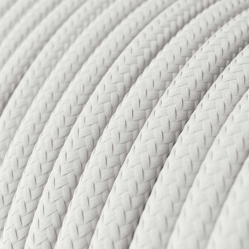 Textilkabel 3x0,75mm² Glänzend weißes Textilkabel