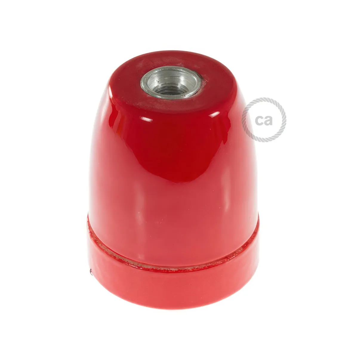 Lampenfassung Porzellan E27 rot