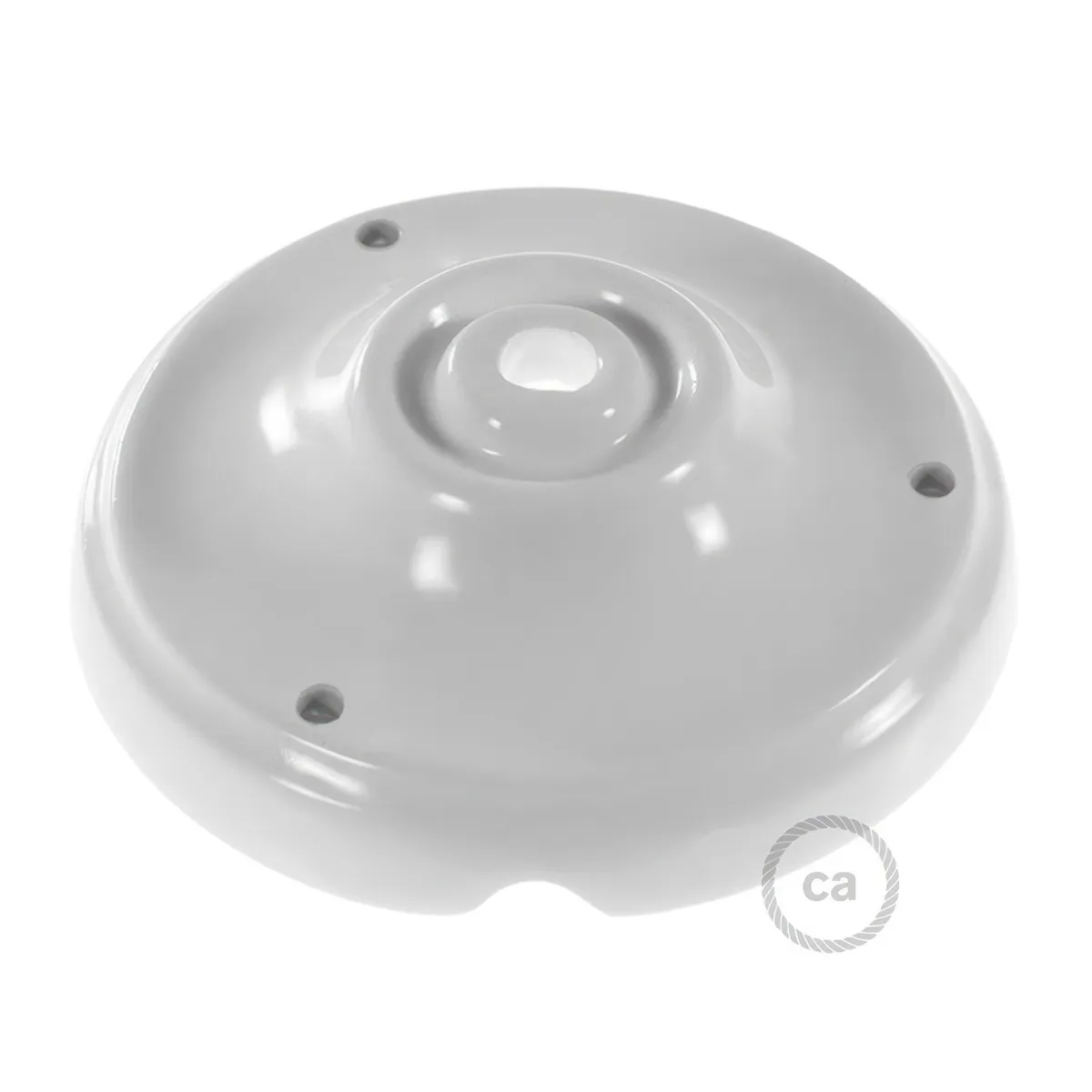 25923 Lampenbaldachin Porzellan weiß