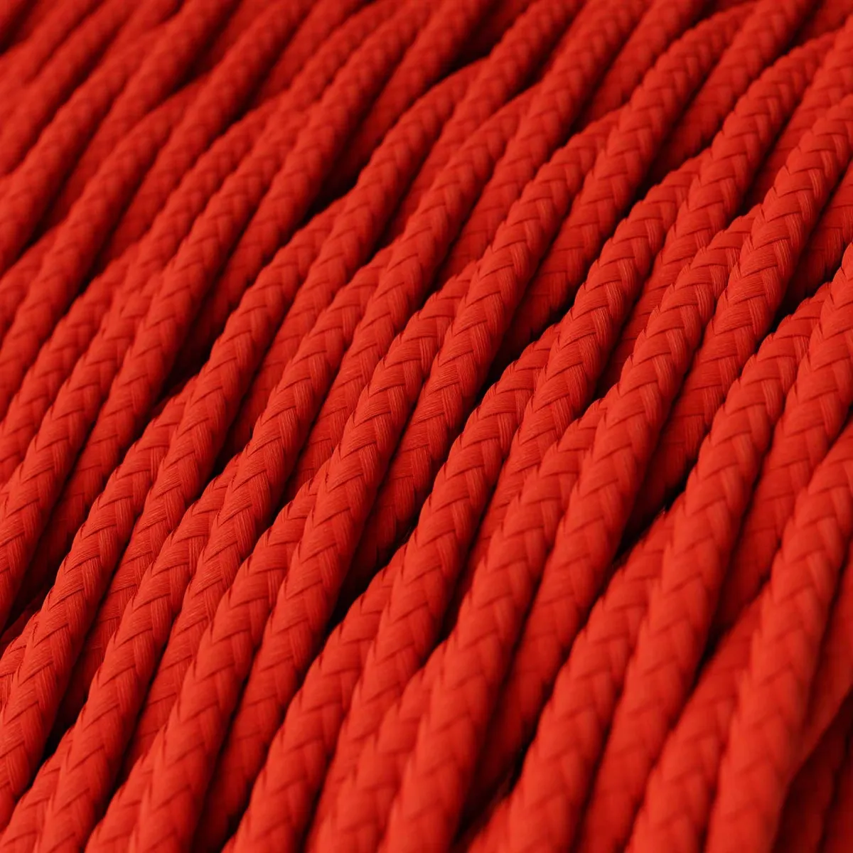 Textilkabel 3x0,75mm² Textil-Seideneffekt geflochten rot