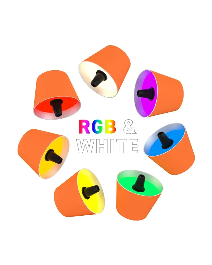 TOP 2.0 - RGB-Akku-Flaschenleuchte orange