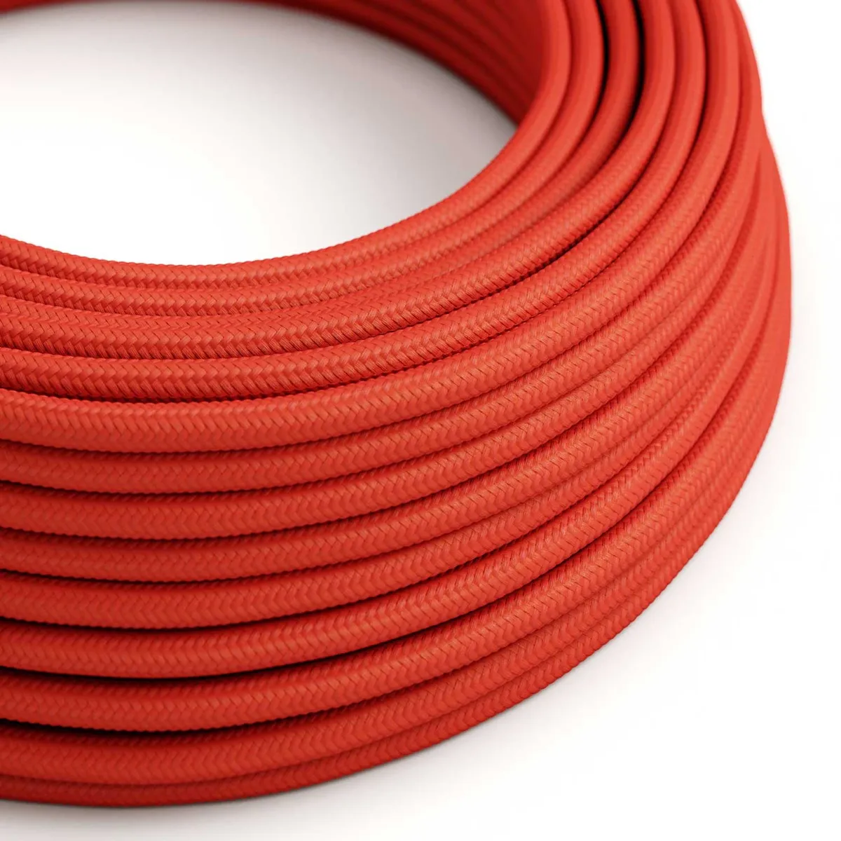 Textilkabel 3x0,75mm² Textil-Seideneffekt rot