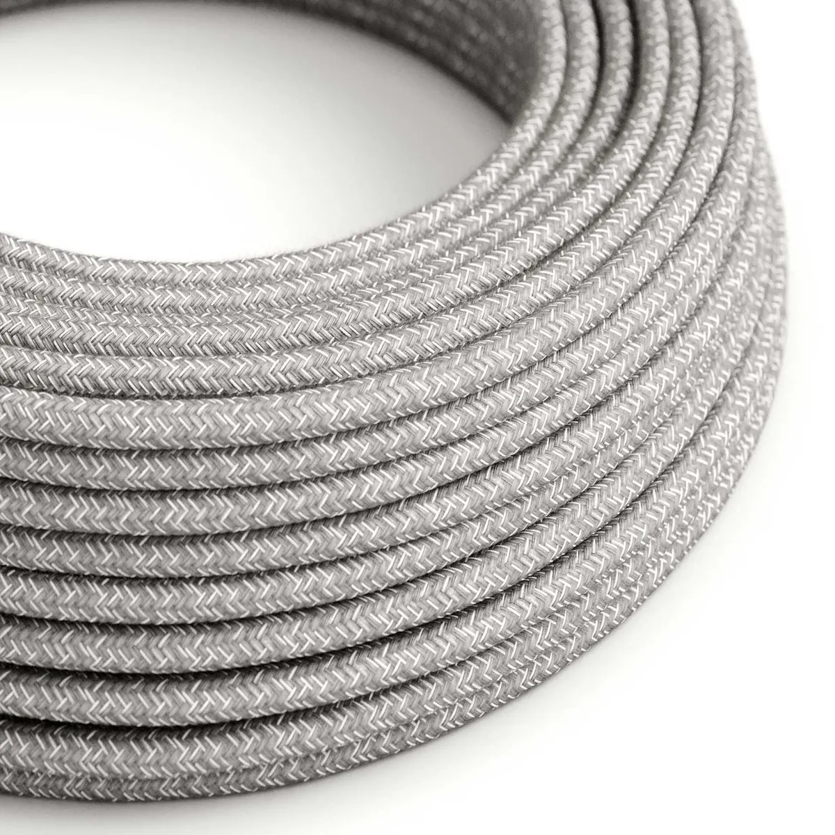 Textilkabel 3x0,75mm² natürliches Leinen grau