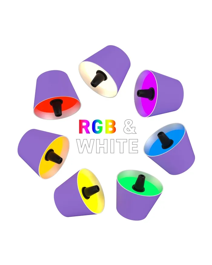 TOP 2.0 - RGB-Akku-Flaschenleuchte flieder