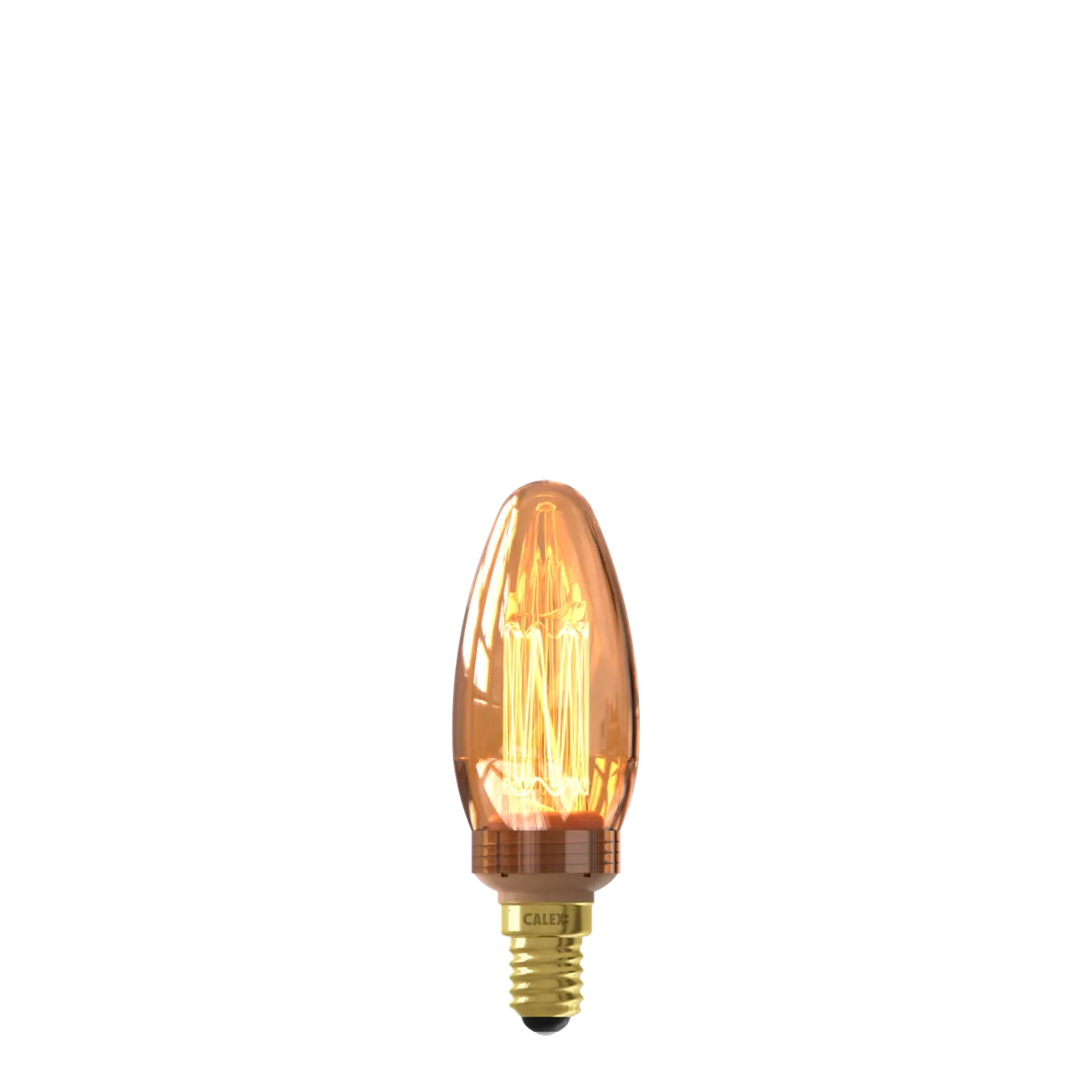 LED Kerze Crown B35 E14 2,3W 65lm 1800K extra warm gold