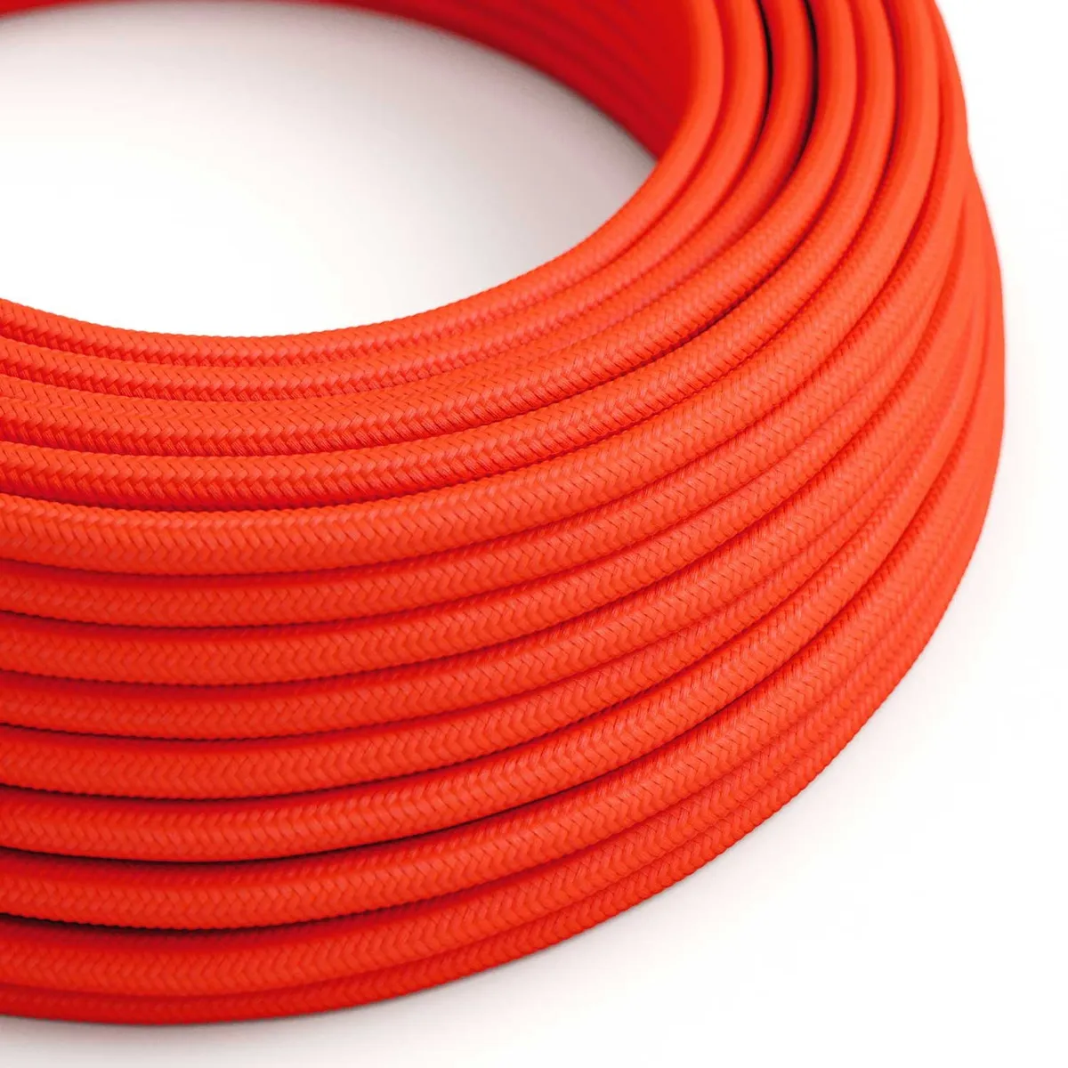 Textilkabel rund 3x0,75mm² neonorange glänzend