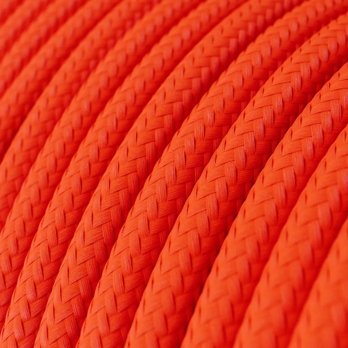 Textilkabel rund 3x0,75mm² neonorange glänzend