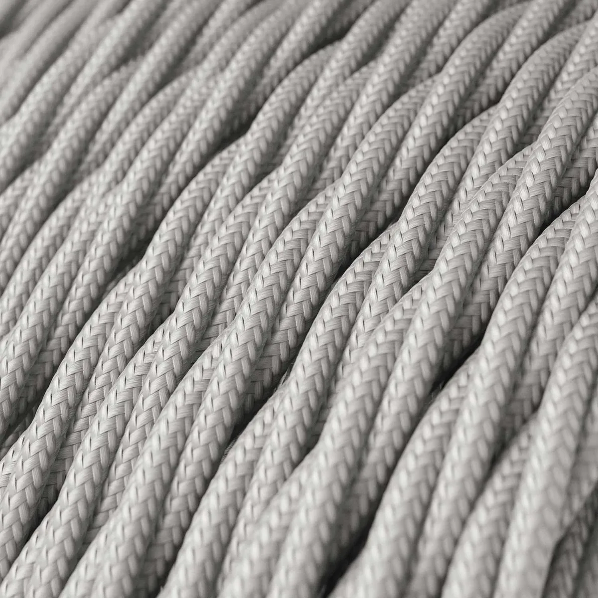 Textilkabel 3x0,75mm² Textil-Seideneffekt geflochten silber