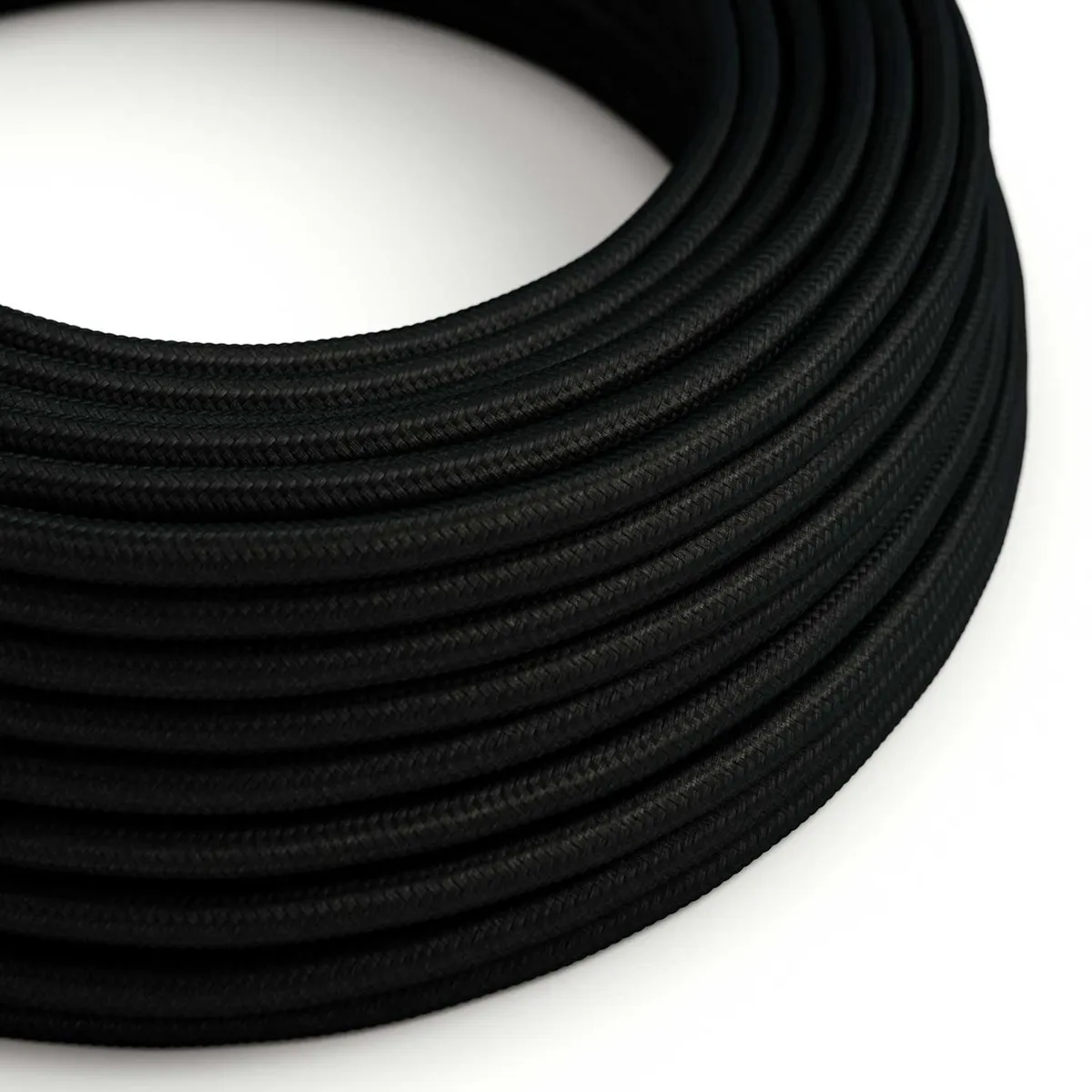Textilkabel 3x0,75mm² Schwarzglänzend