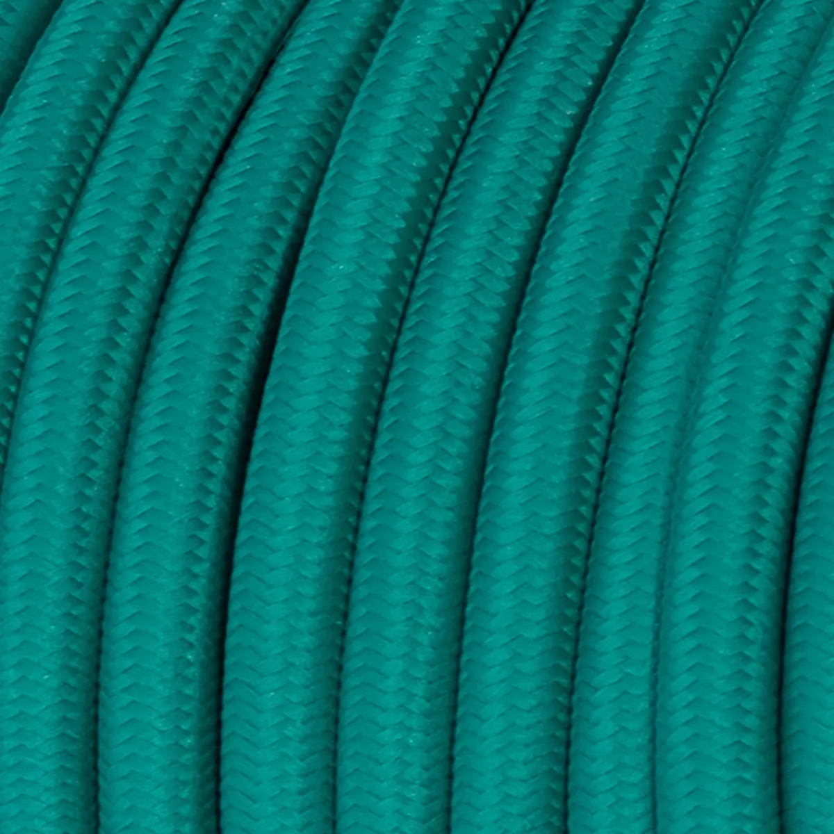 Textilkabel 3x0,75mm² Textil-Seideneffekt türkis