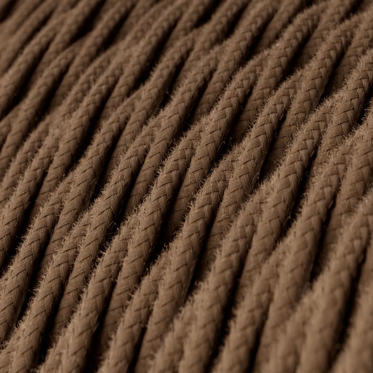 Textilkabel 3x0,75mm² Baumwolle geflochten braun