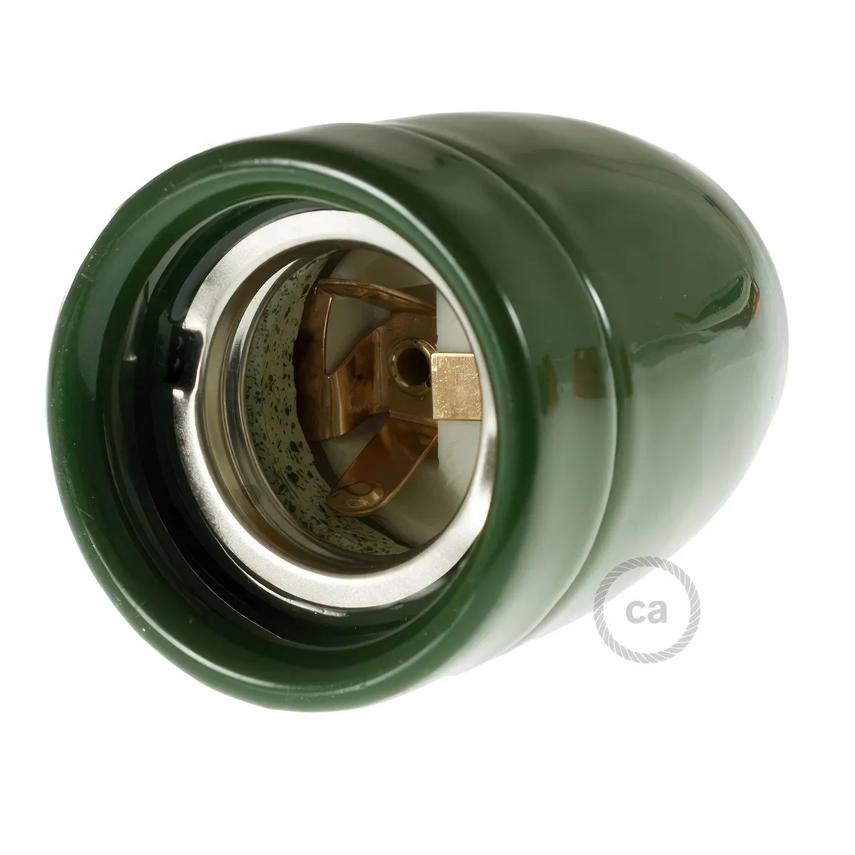 Lampenfassung Porzellan E27 grün