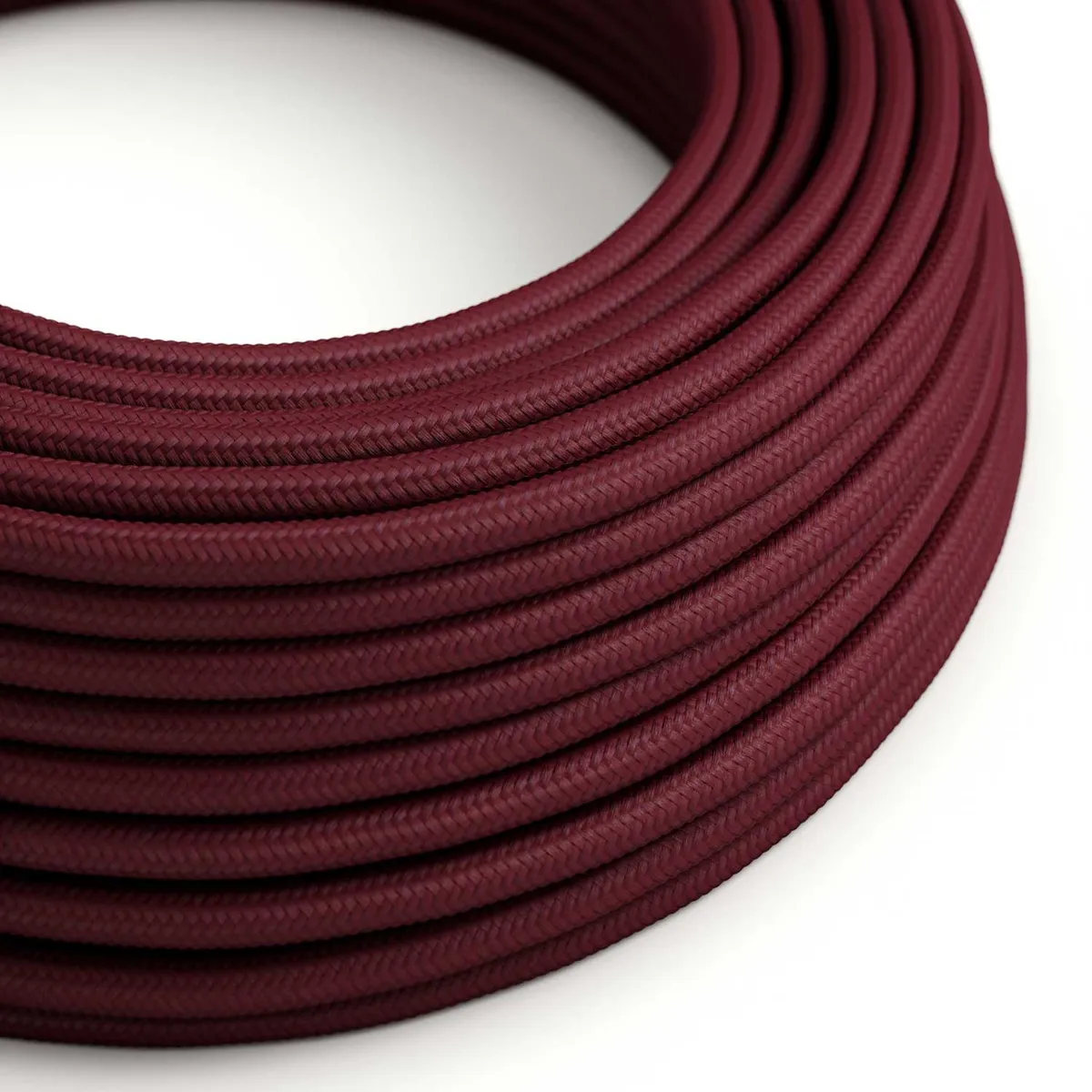 Textilkabel 3x0,75mm² Textil-Seideneffekt bordeaux