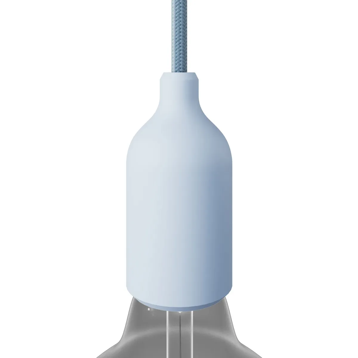 Lampenfassung aus Silikon E27 zuckertütenblau