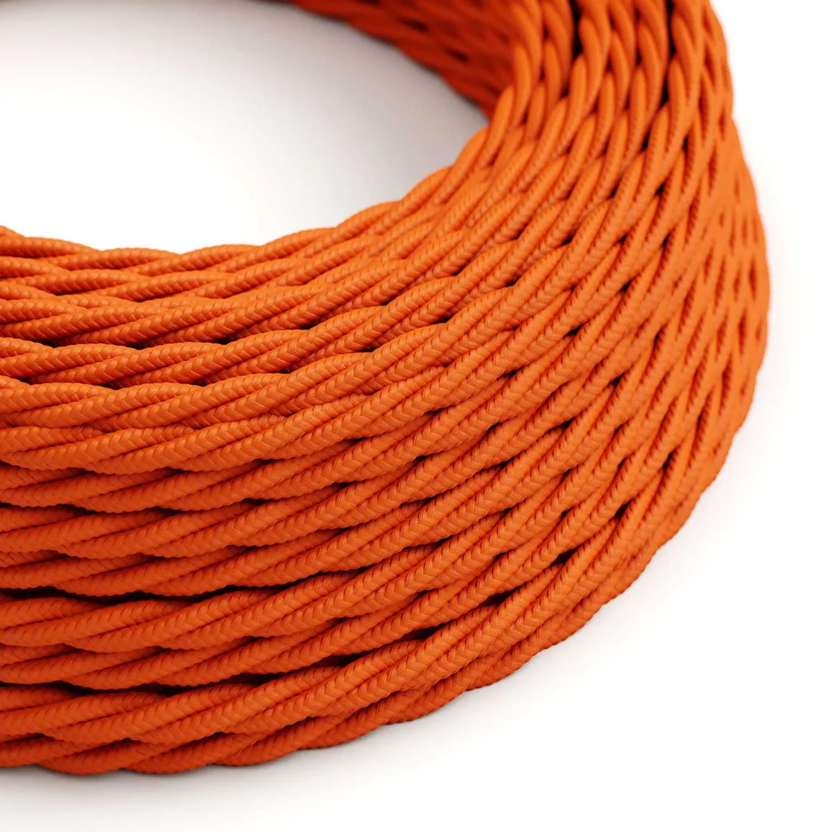 Textilkabel 3x0,75mm² Textil-Seideneffekt geflochten orange