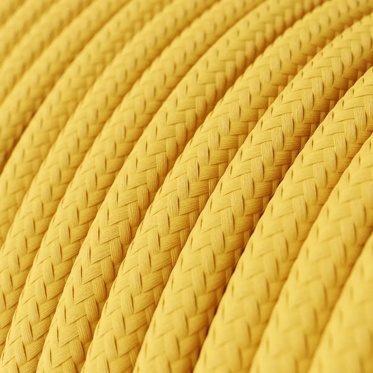 Textilkabel 3x0,75mm² Glänzendes Maisgelbes Stoffkabel