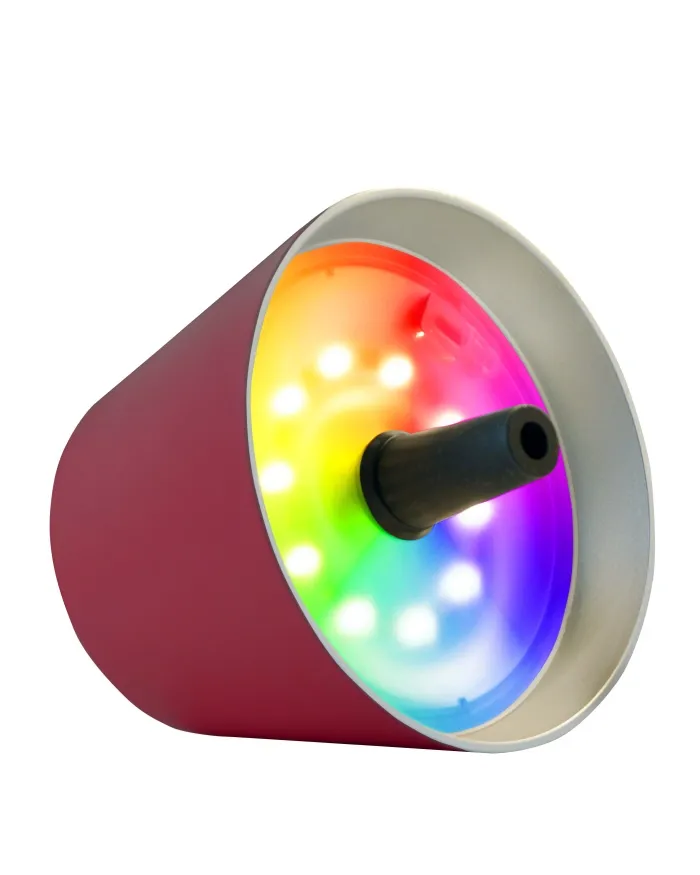 TOP 2.0 - RGB-Akku-Flaschenleuchte bordeaux