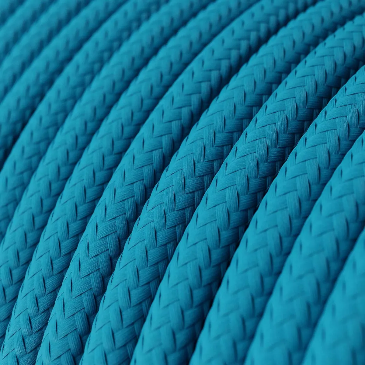 Textilkabel 3x0,75mm² Textil-Seideneffekt türkis