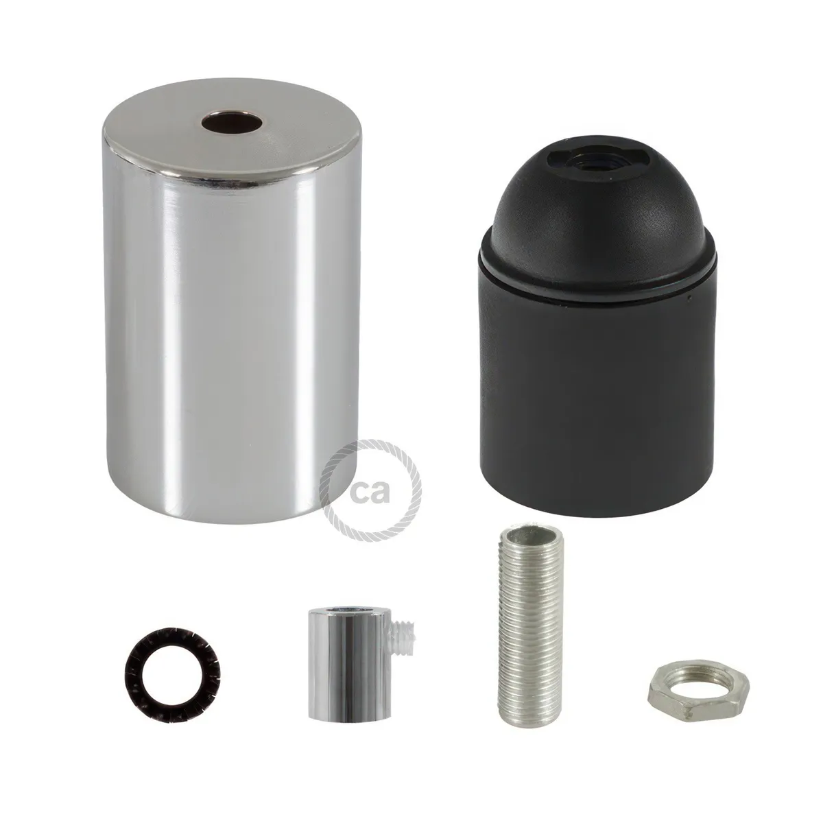 KBM4011CRTERM Lampenfassung Metallhülse chrom glänzend